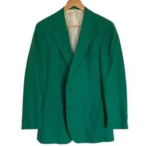 Vintage‎ Polo University by Ralph Lauren Mens 2 Button Blazer Size 38R Green